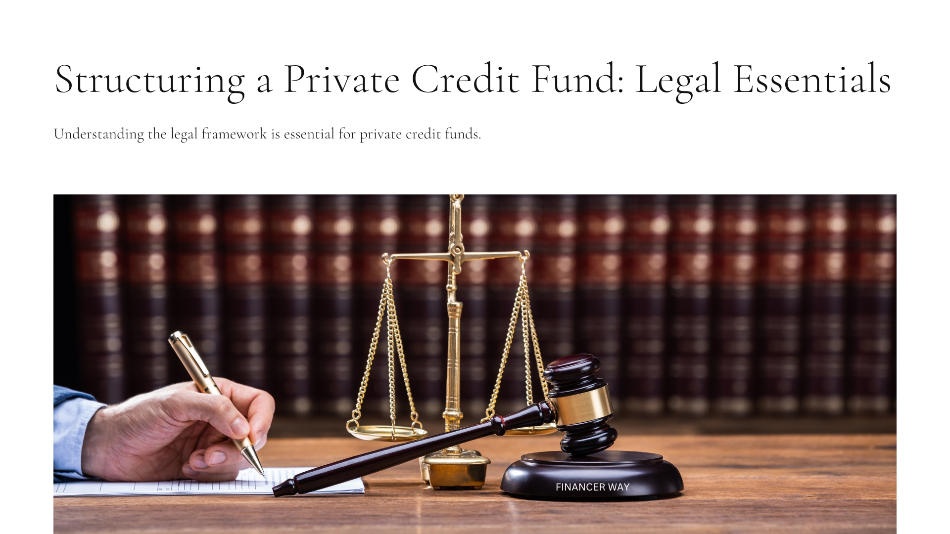 How do you structure a private credit fund?